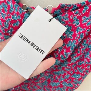 SOLD- sabina musayev pink floral dress